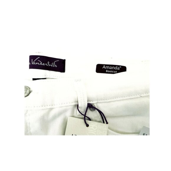 Gloria Vanderbilt Womens White Amanda High Rise Bootcut Jeans Sz 16 New - Picture 6 of 8